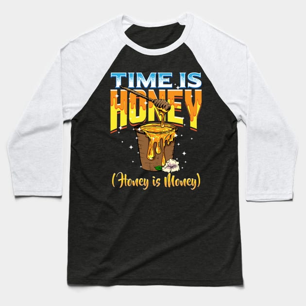 Funny Honey Beekeeper Gift Baseball T-Shirt by Pummli